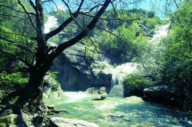BOGOVA WATERFALL & WINERY TOUR from Berat by 1001 AA - Swimming beneath the 20-meter waterfall