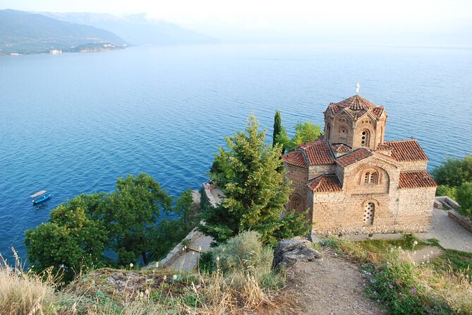 Day tour of Ohrid & St. Naum, N Macedonia from Tirana - St. Naum Monastery and the southern end of the lake
