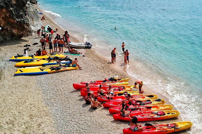 Kayak day in the coastline - Seeing Dhermi Beach from the water
