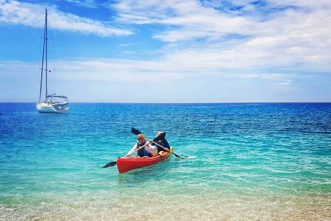 Kayak day in the coastline - Gjipe Beach, known as The Gods’ Garden