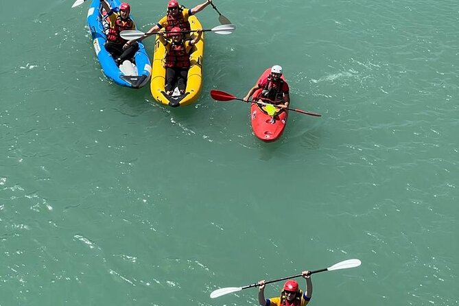 Kayaking in Vjosa River,Albania Kayak Permet,Gjirokaster (ARG) - Getting suited up for the river