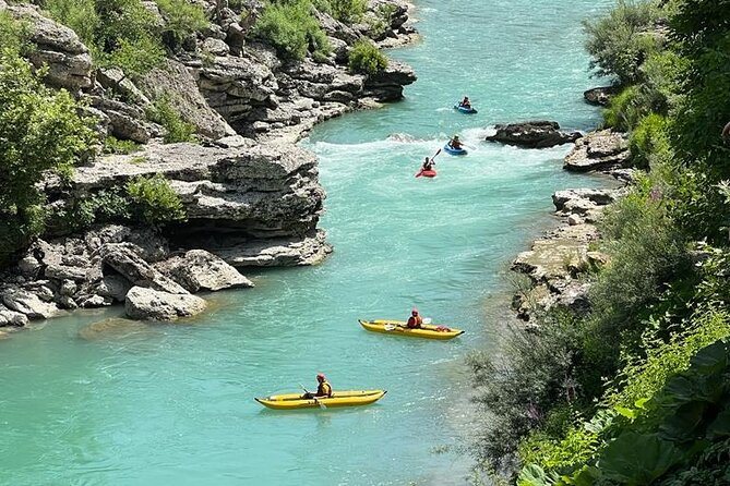 Kayaking in Vjosa River,Albania Kayak Permet,Gjirokaster (ARG) - Who will enjoy this river trip most
