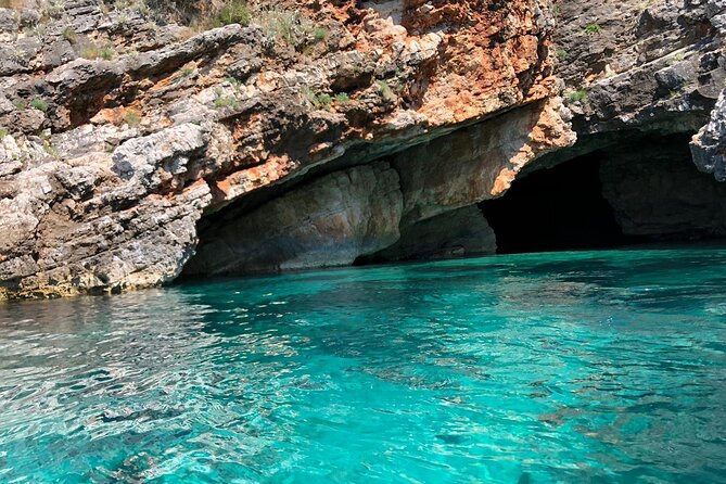 Secret Blue Gem Cave & Grama Bay Boat Tours Vlore - Haxhi Ali Cave and the first coastal views