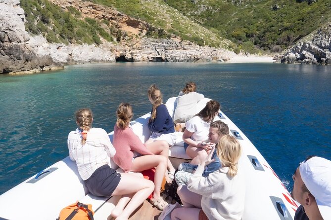 Speed Boat Tour to Vlore's Secret Blue Cave at Grama Bay - Englishman Bay offers a calm swimming pause