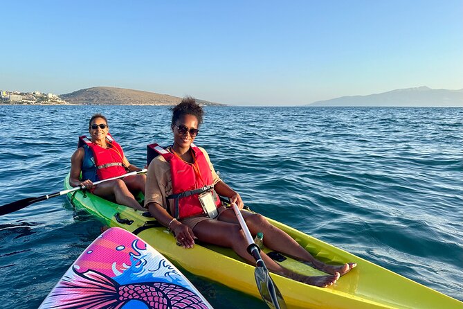 Sunset Saranda and Night City Glow Kayak or Sup Tour - Returning beneath Saranda’s city lights