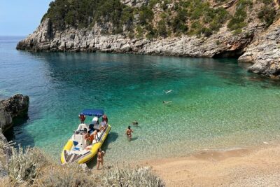 Dafina Bay and Haxhi Ali Cave Private Speedboat Tour