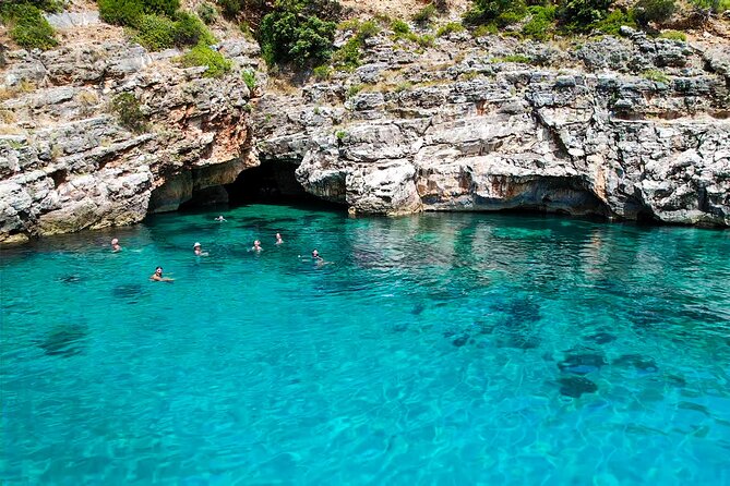 Vlore Private Boat Tour Blue Cave & Grama Bay Adventure - Bristani Bay adds Albania’s communist past