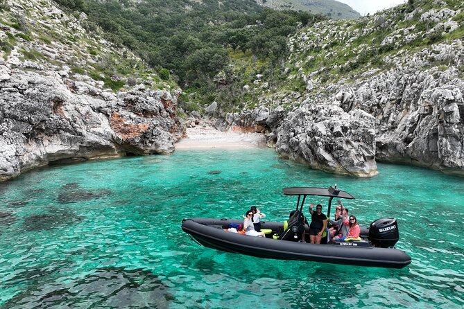 Vlore Speedboat Tour to Sazan Island & Haxhi Ali Cave - St. Koli Bay and the walk to two wild beaches